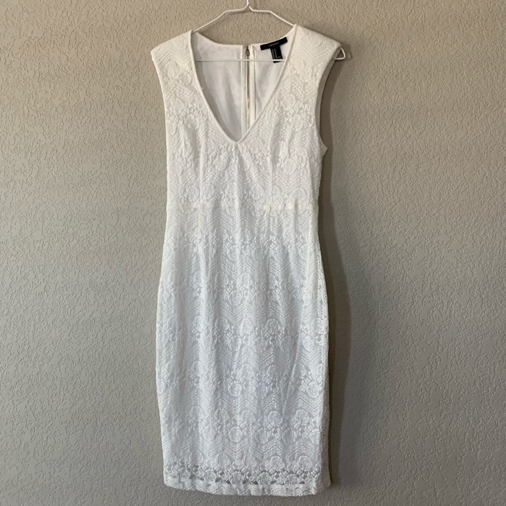 Forever 21 White Cocktail Bachelorette Dress